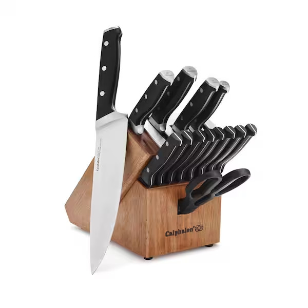 NEW Calphalon Classic Self-Sharpening Knife Block Set – 15-Piece