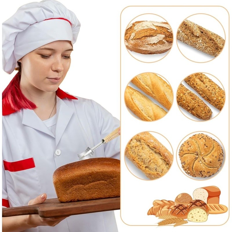 30 Durable Bread Lame Blades Stainless Steel Scoring Tool Sourdough Baking New