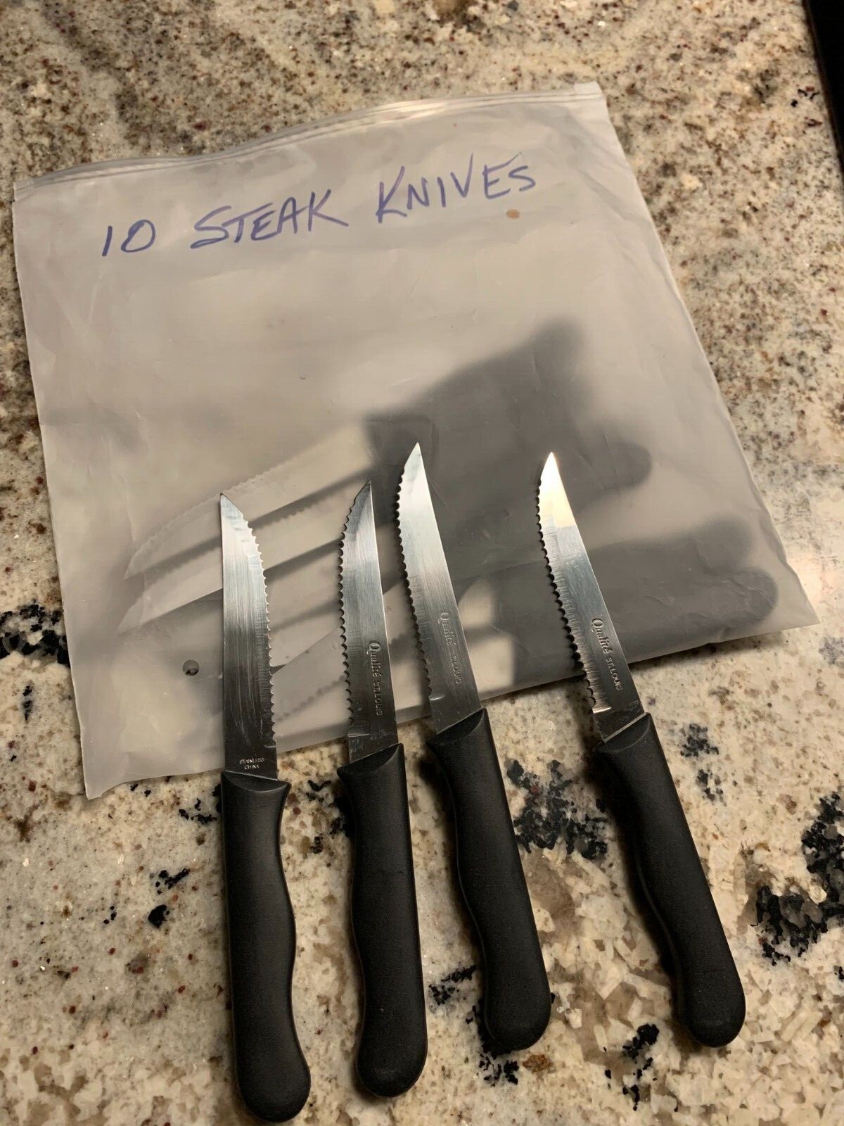 LDC LUX DECOR COLLECTION Steak Knives Set – Black (8 Piece)