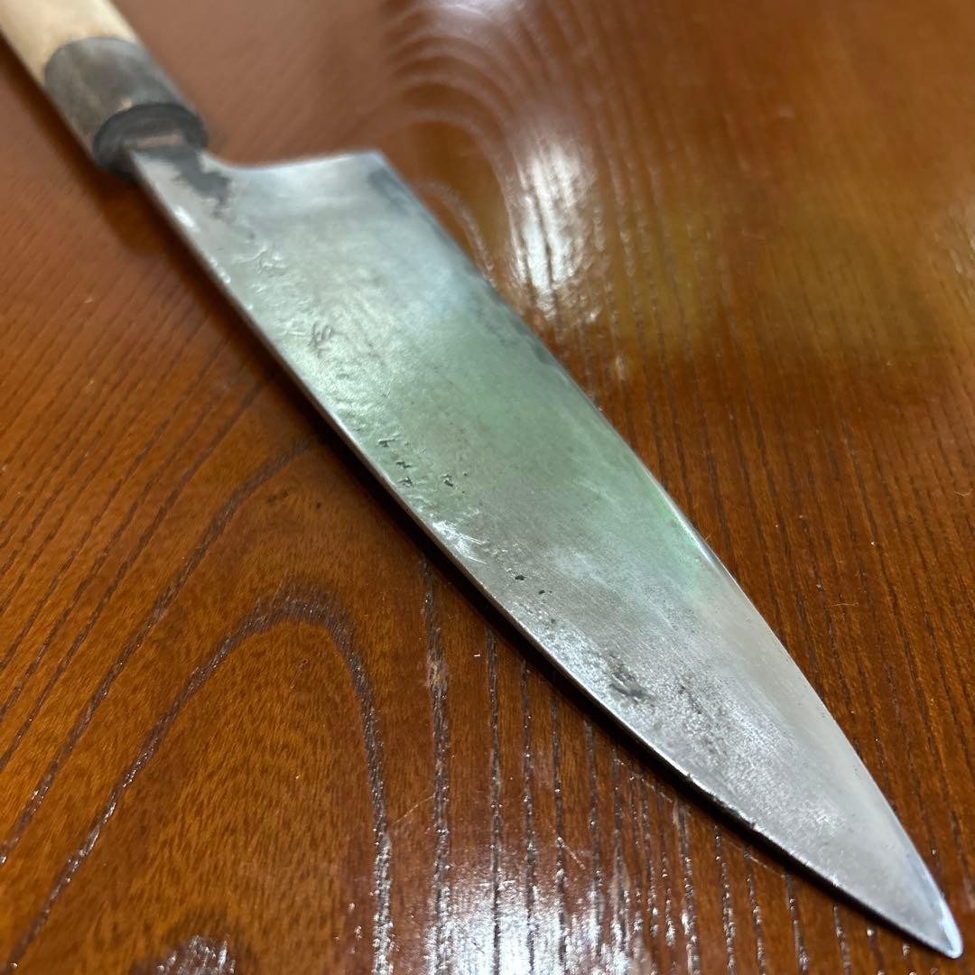 Sakie Saku Double-Edged Deba Kitchen Knife 165mm Kuro-uchi Forged Ready to Use