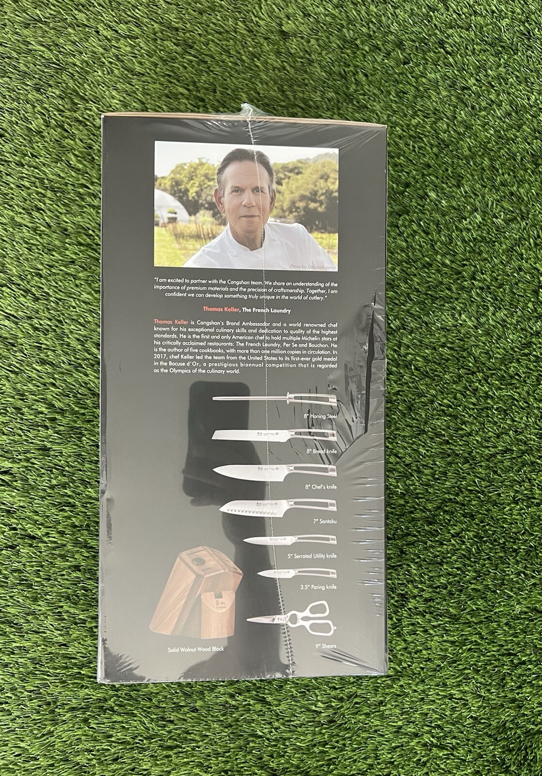 Cangshan TN1 Series 1021950 Swedish 14C28N Steel Forged 8-Piece Knife Block
