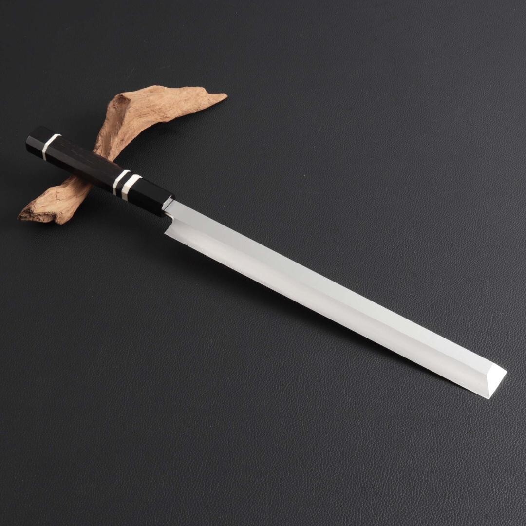 Takohiki Japanese Sashimi Knife 330mm Stainless Steel Ebony Handle New
