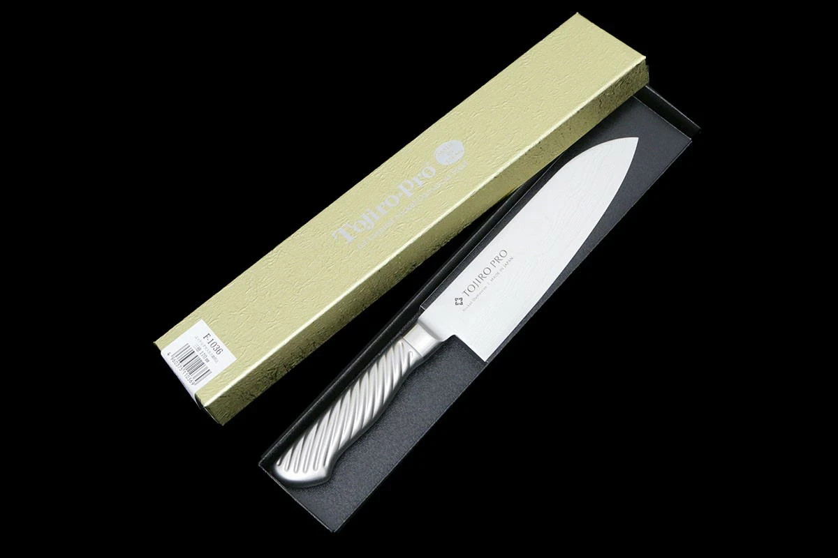 Tojiro Pro Santoku Knife 170mm 6.7″ Nickel Damascus Steel F-1036 Boxed Japan New