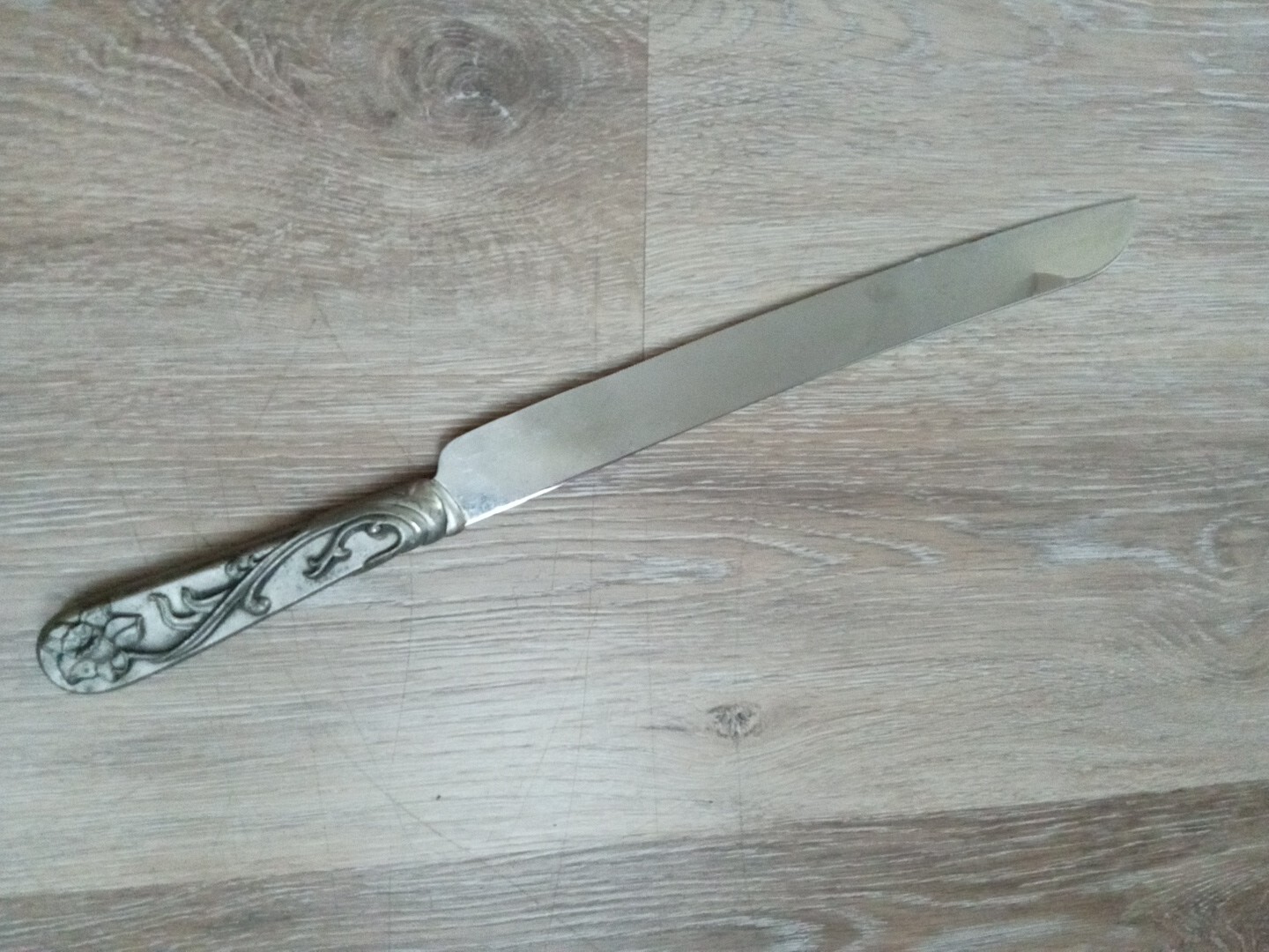Seagull Pewter CAKE Knife Used-13 INCHES