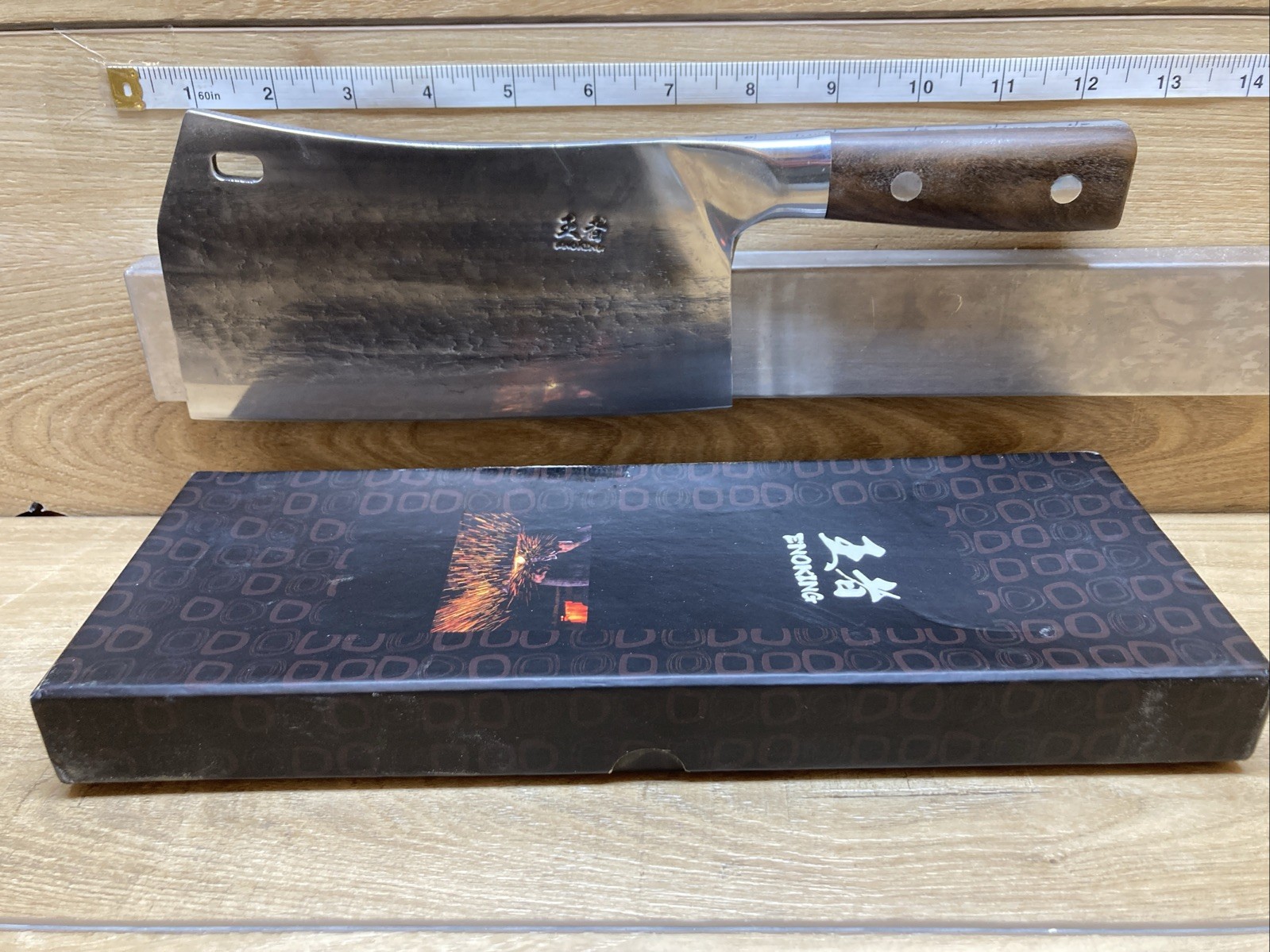 ENOKING Cleaver Knife, 7.5 Inch Hand Forged Meat Cleaver