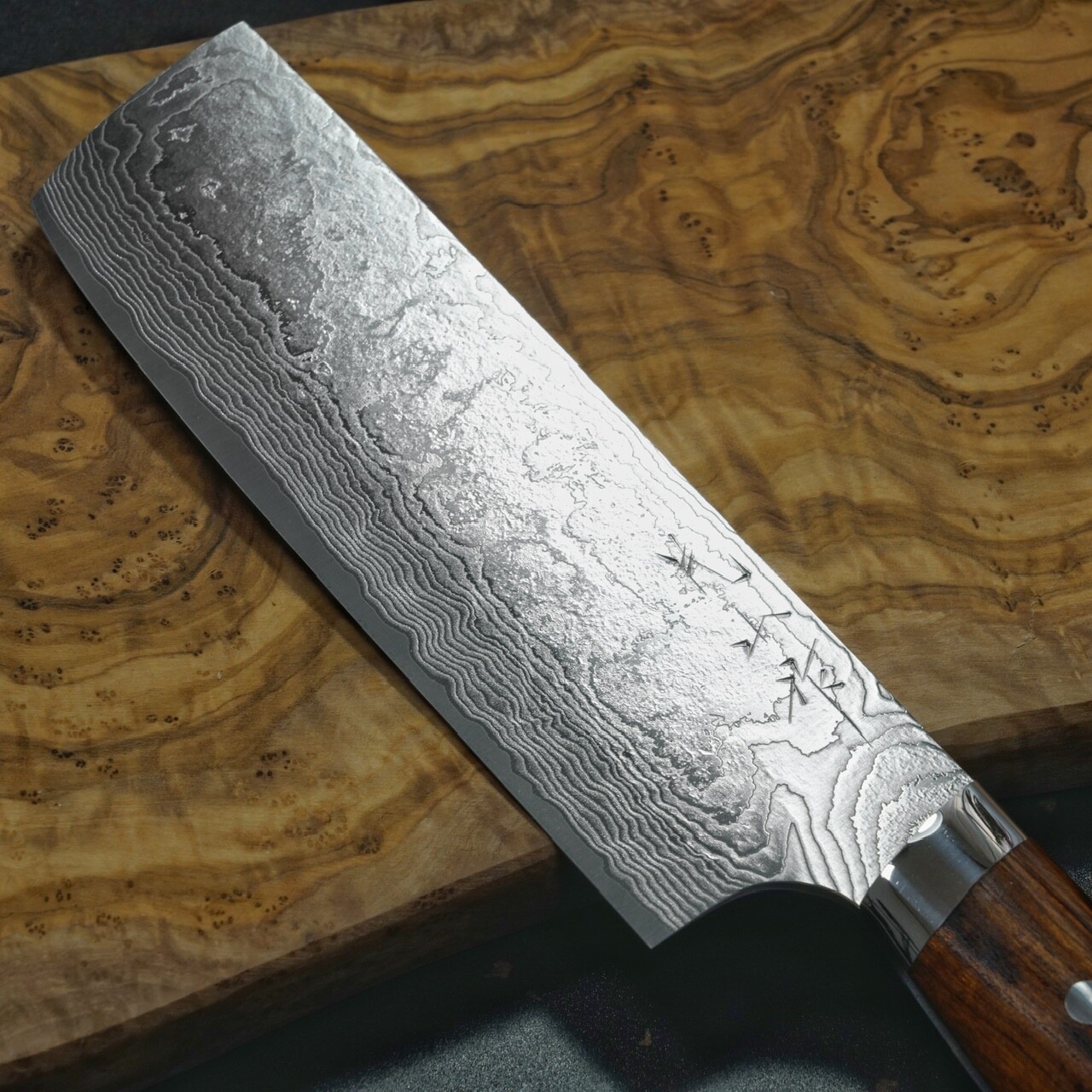 Japanese Katayama Super Gold 2 SG2 Damascus Nakiri Knife Ironwood Japan Kitchen