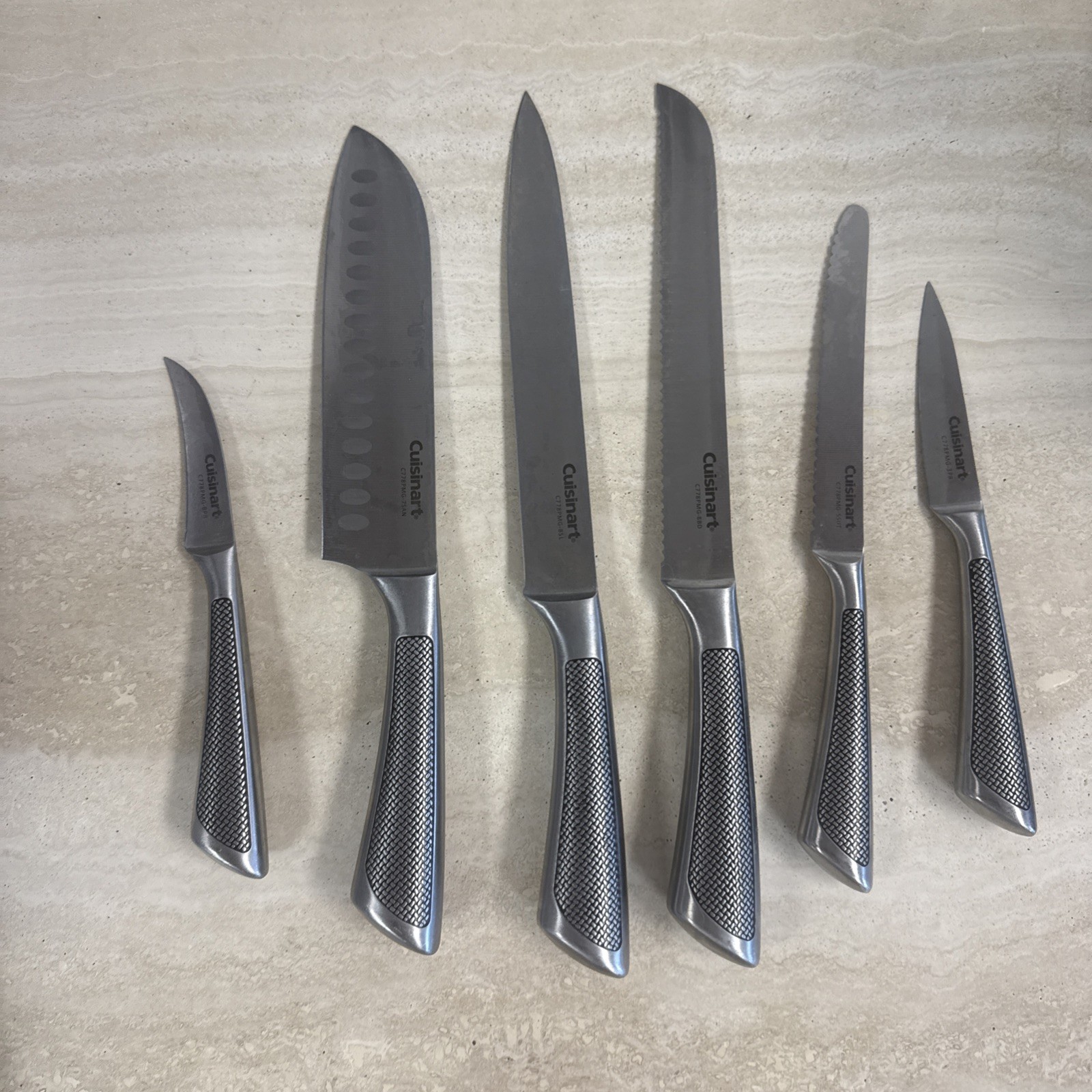 Cuisin Art Preferred QUALITY- 6 Knives 2 Scissors See photos