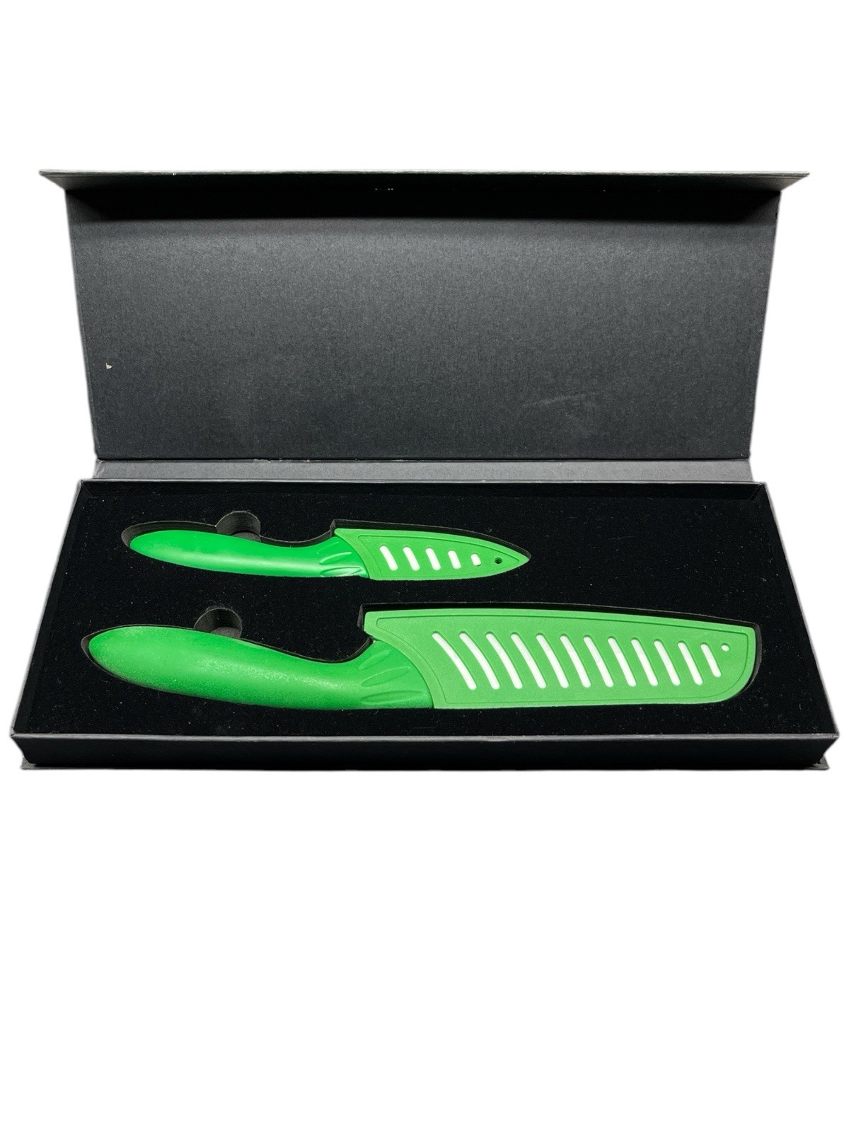 Stone River Gear Apple Green Ceramic Knife Set Chef & Paring Knives w/ Sheaths