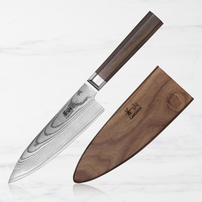 Cangshan Maya Chef’s Knife, 8″ Damascus-Williams Sonoma|32660