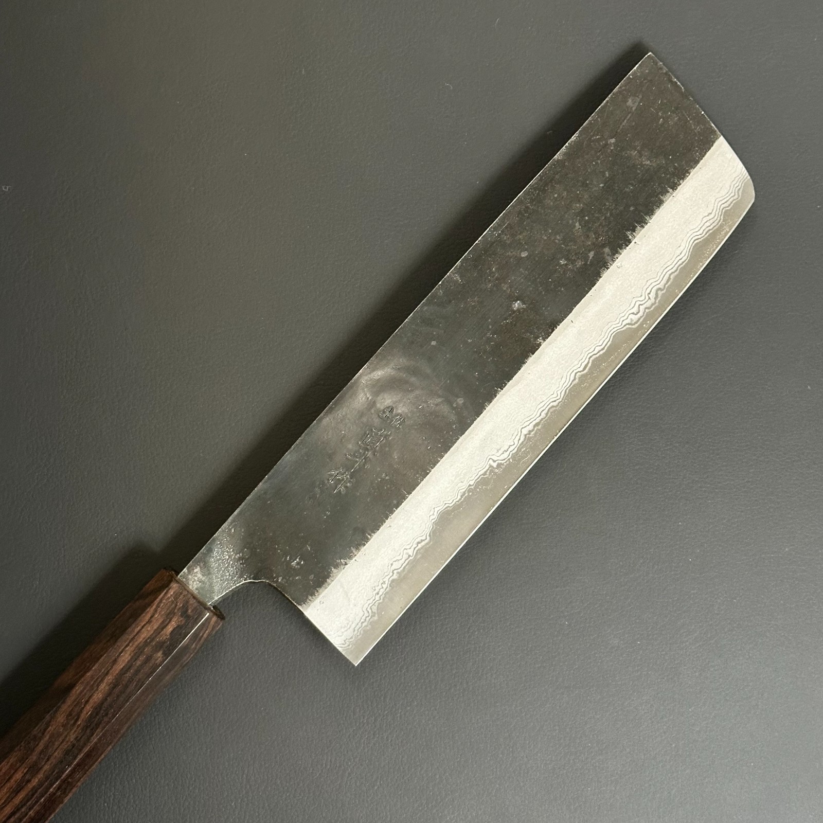 Kurouchi Damascus Nakiri 165mm Blue#2 High Carbon Steel