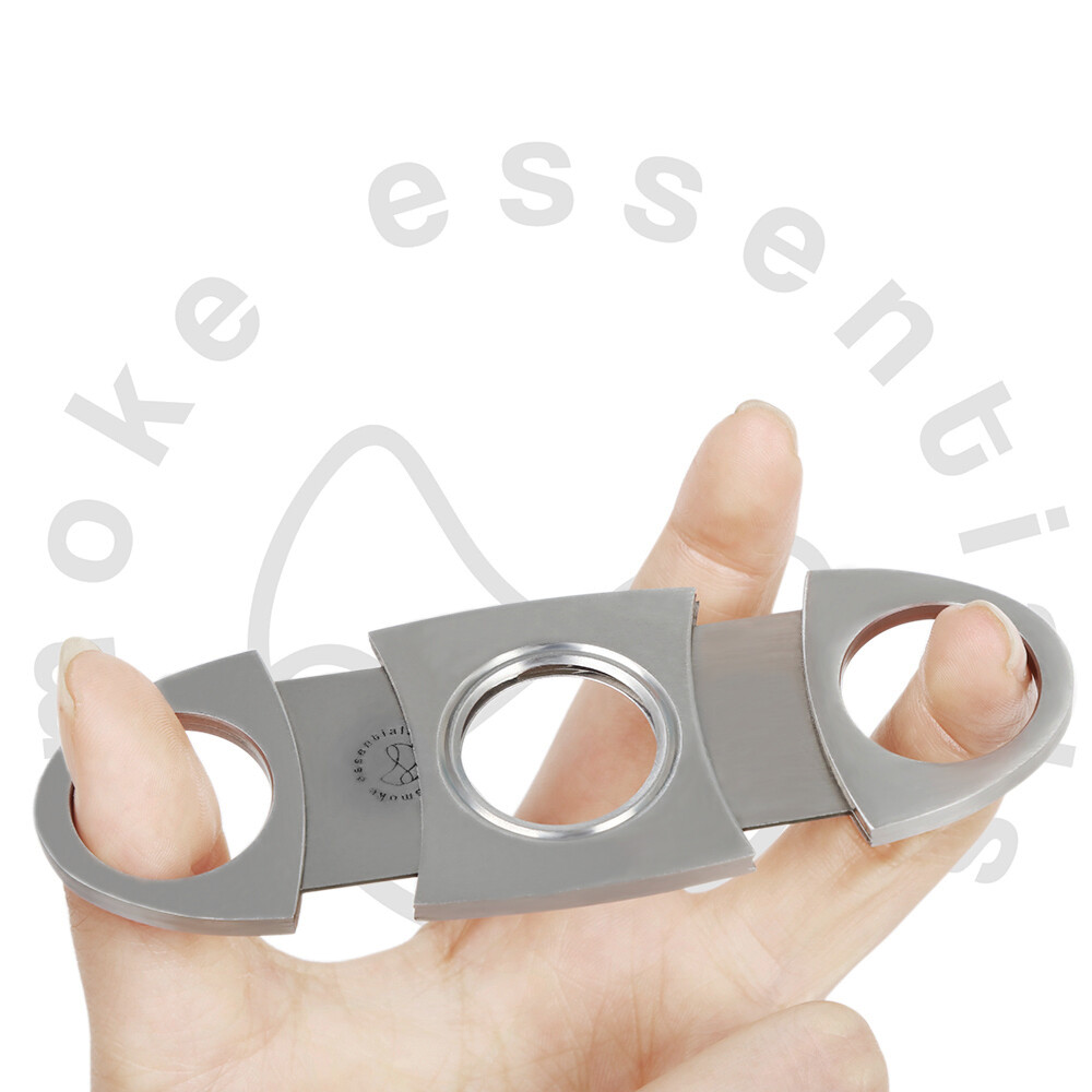 Stainless Steel Pocket Ci-gar Cutter Knife Scissors Double Blades Silver