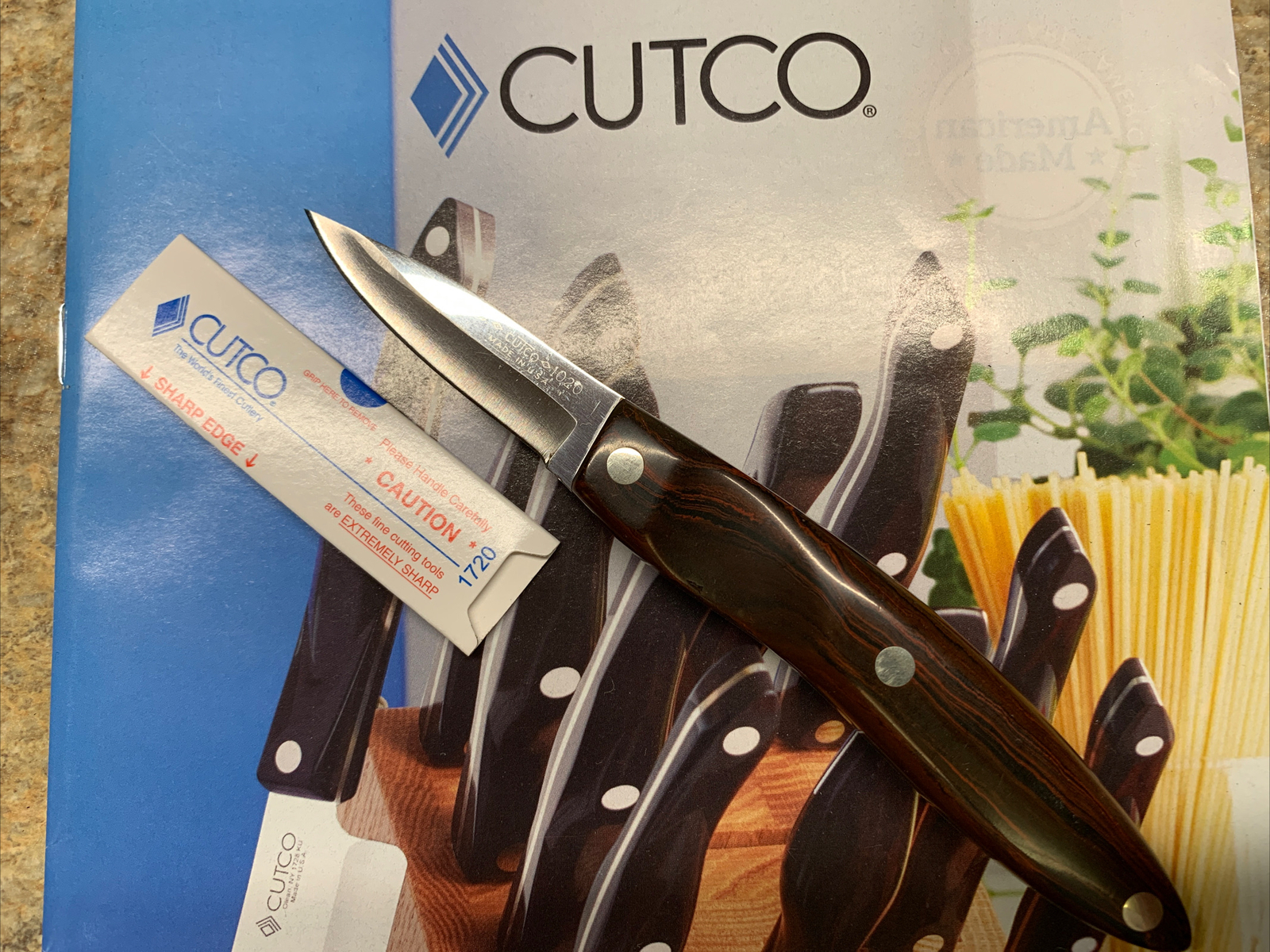 CUTCO 20 or 1020 Paring Knife Factory Sharp Strt Edge Classic/Brown Choose Qty