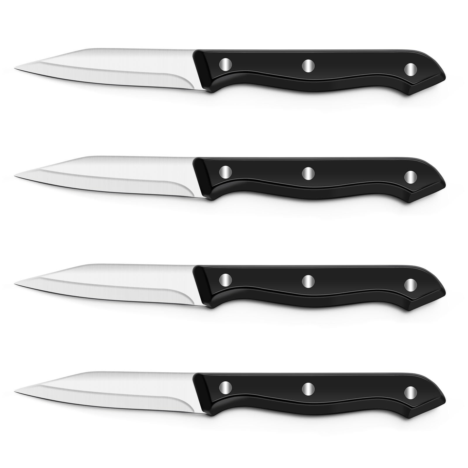 4-Piece Paring Knife Set – Paring Knives with Ergonomic Handle, 3.5 Inch Trip…