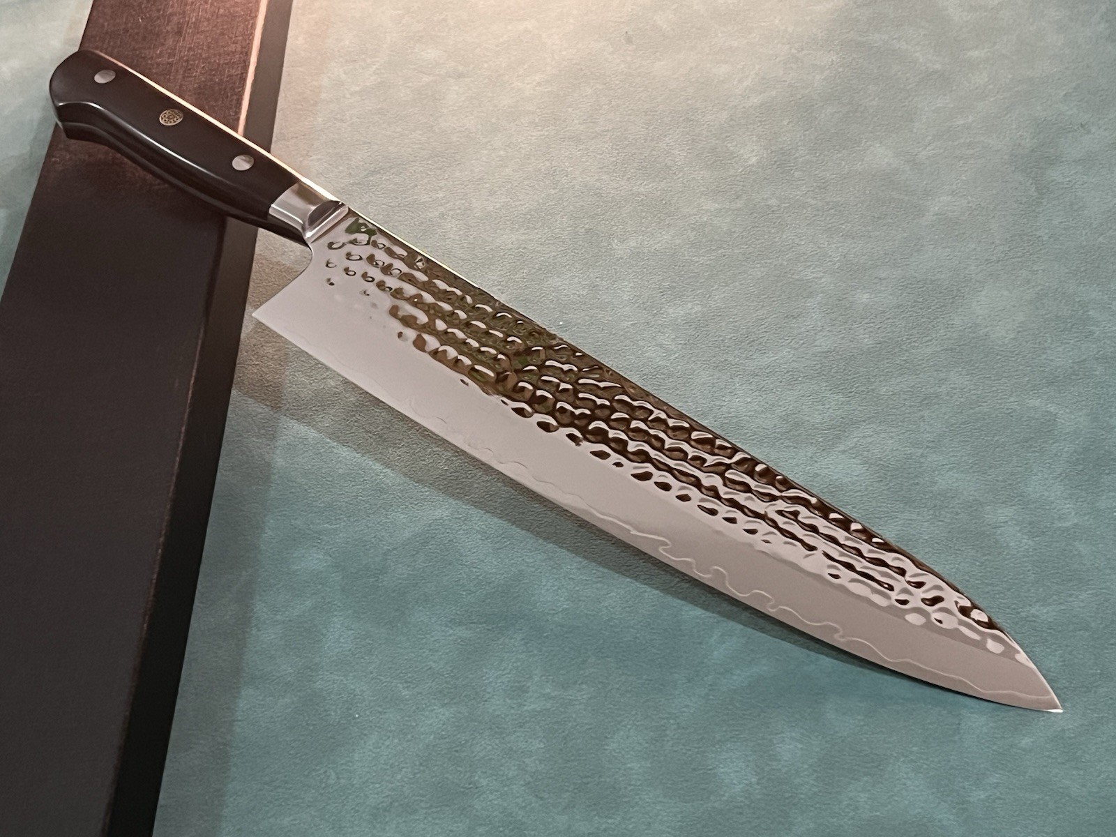 10.5in 270mm Gyuto Chef Knife Japanese-Style Hammered 9Cr18MoV Ebony Handle