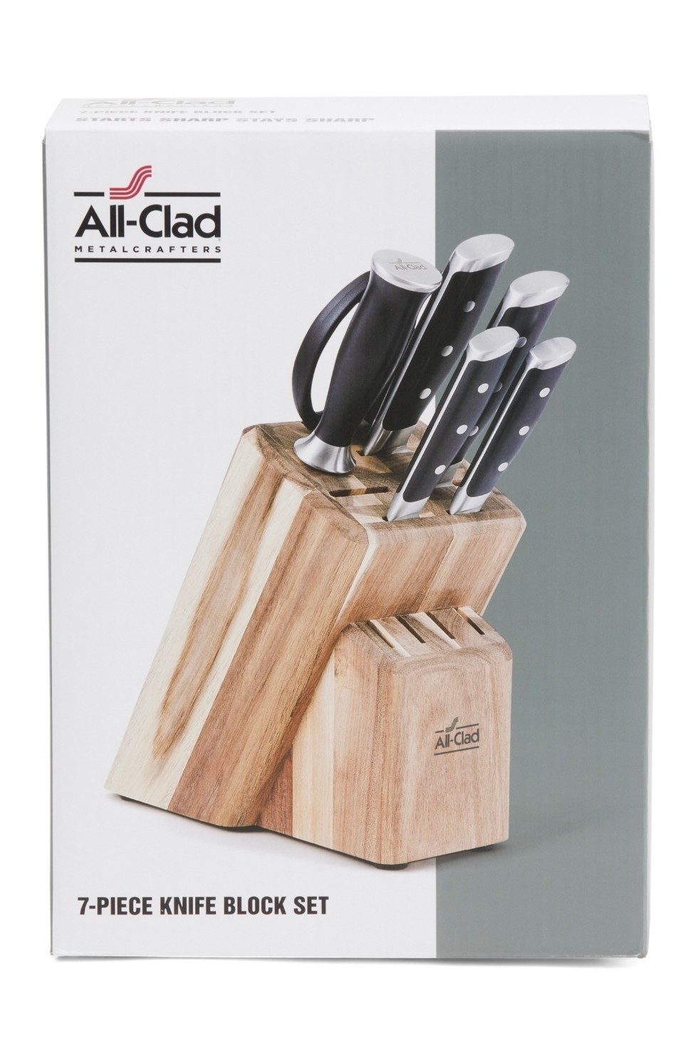 All-Clad Forged Knives 7-Piece Knife Block Set RETAIL $329 – NIB