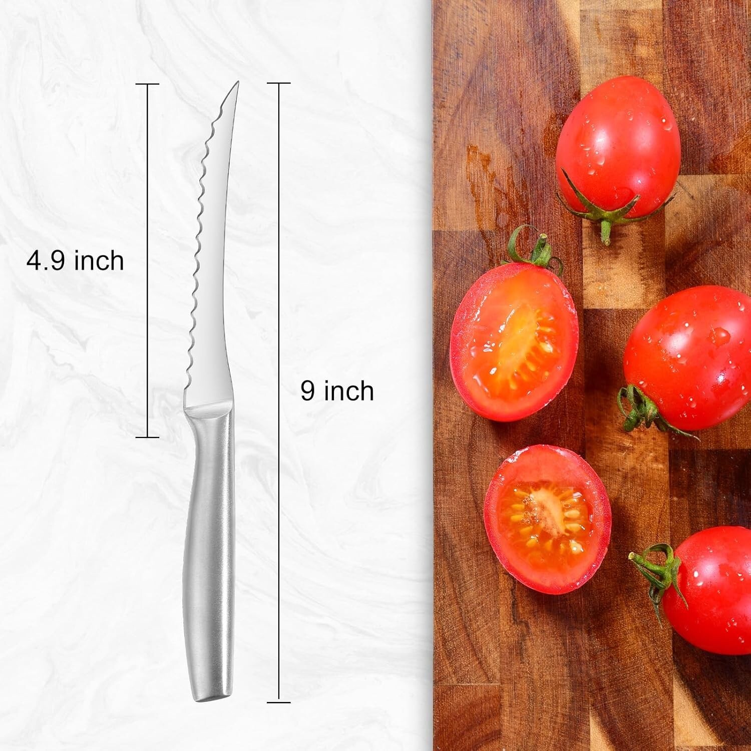 Rada R126 Tomato Slicing Knife dual serrated blade American made kitchen cutlery