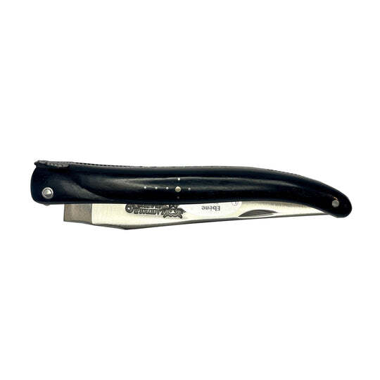 Laguiole En Aubrac Luxury Folding Pocket Knife With Ebony Wood Handle, 4.75-In