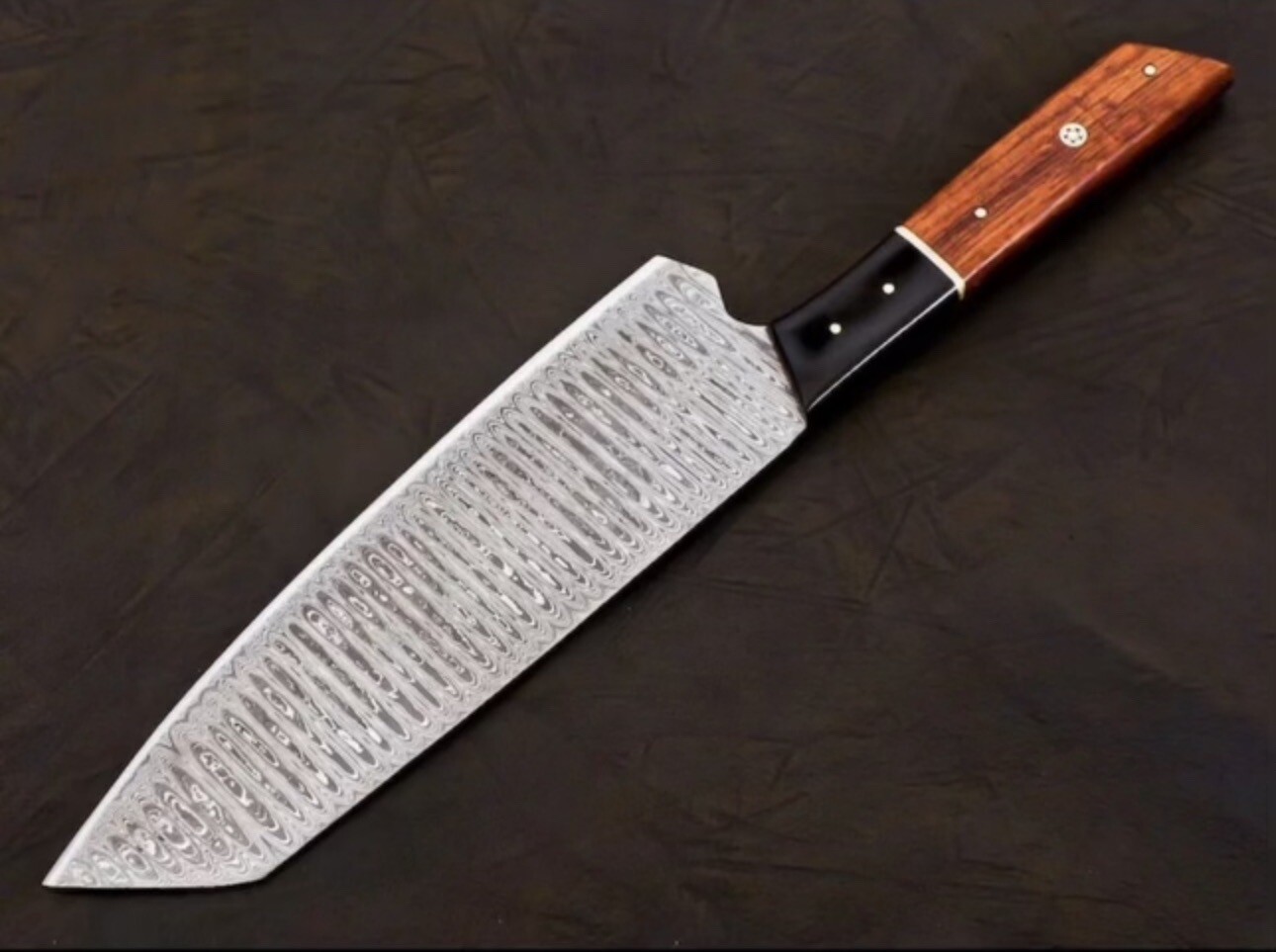 13” Handmade Damascus Steel Chef Knife Hand Forged Japanese Bunka Kitchen Knife
