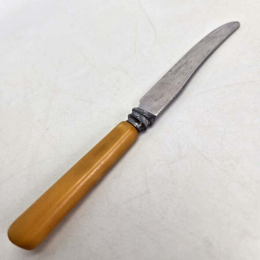 Dinkee GH Knife Bakelite Cutlery Stainless Steel Miniature 4.75″ in MCM Vintage