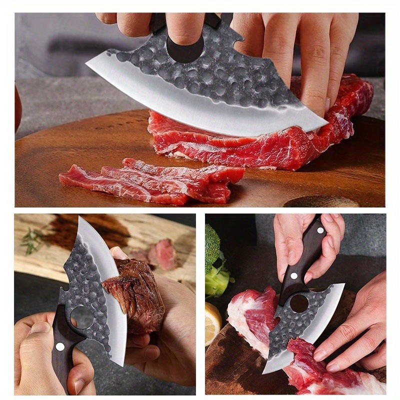4PCS Stainless Steel Chef Knife Set Boning Cleaver Vegetable Fruit Cheese Knives
