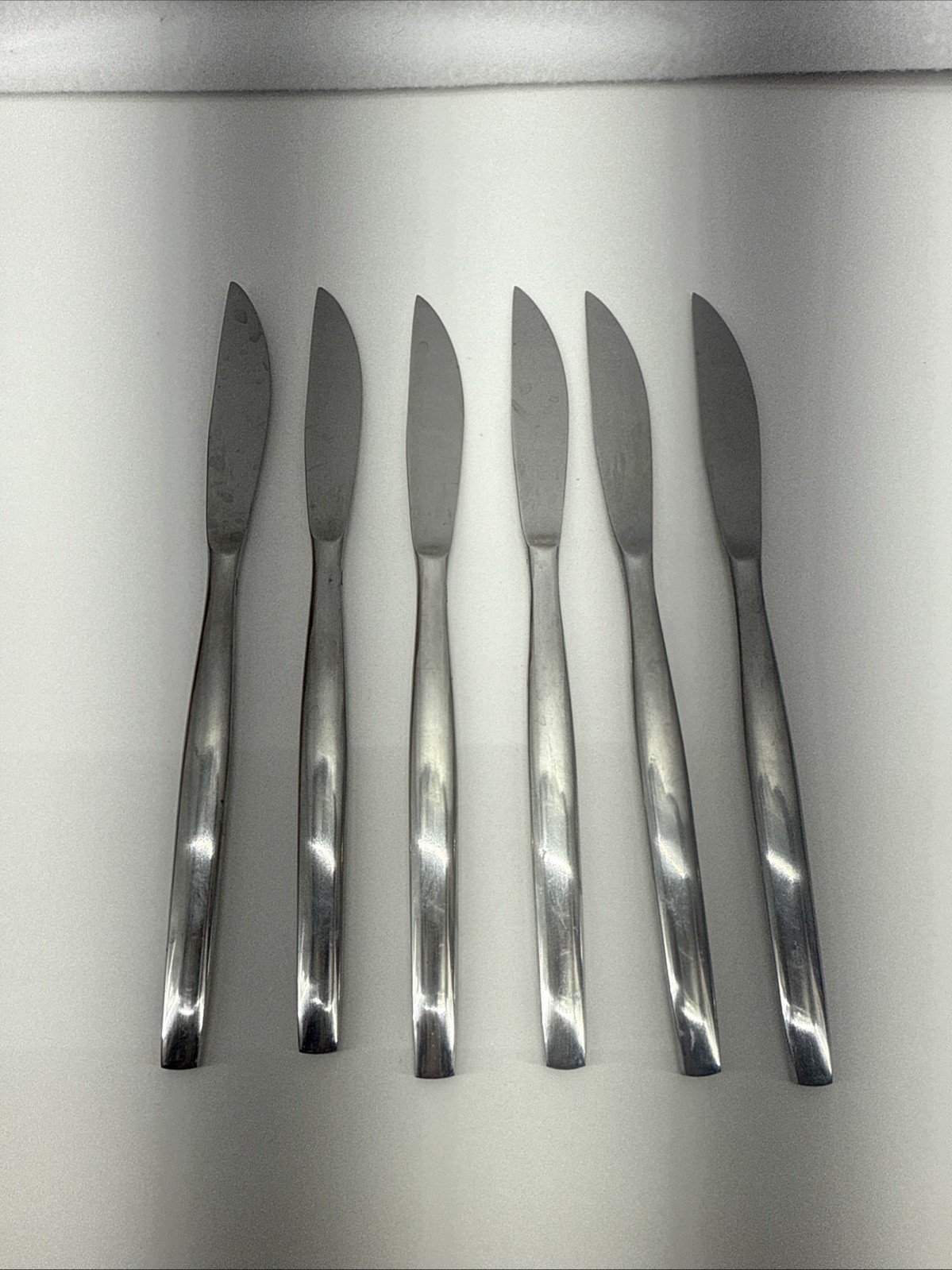 Chef Le Blanc Stainless Steak Knives Set of 6 Vintage 8″ Flatware Lot