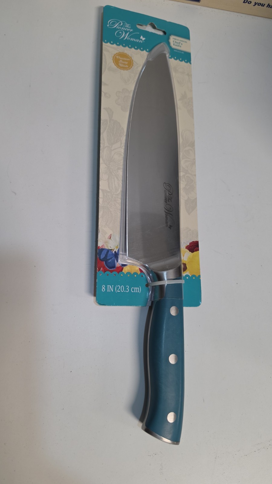 Pioneer Woman Pioneer Signature 8″ Chef Knife Teal Brand new in package