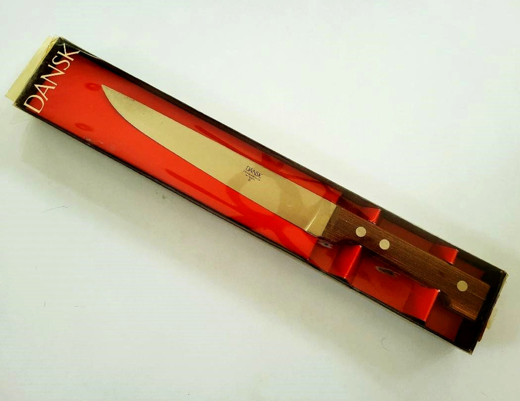 Dansk Carving Knife 8″ Blade Stainless Steel / Teak Handle GUNNAR Cryan MCM NOS