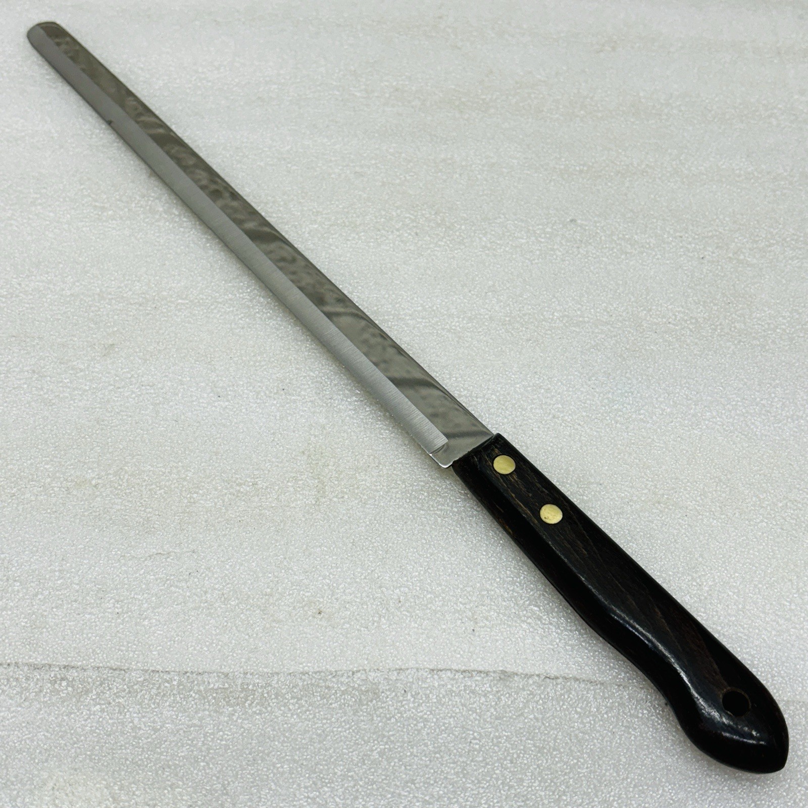 VTG‼ IMPERIAL Stainless 9.25″ Ham Carving Slicing Knife Wood Handle USA Made •G‼