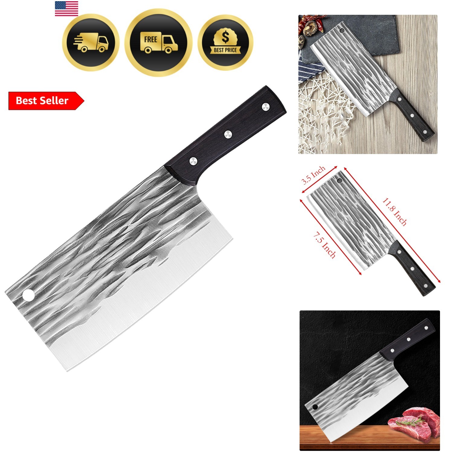 Stainless Steel Chef Slicer Knife11.8 Inch Sharp Kitchen Bladeslicer