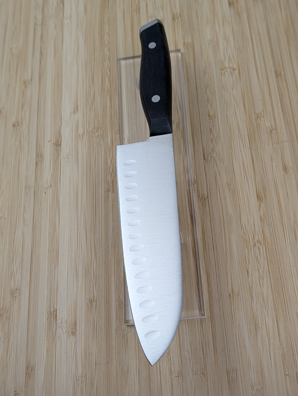 Henckels REFINED 7-in SANTOKU Knife, Stainless Steel, BLACK, 17317-180