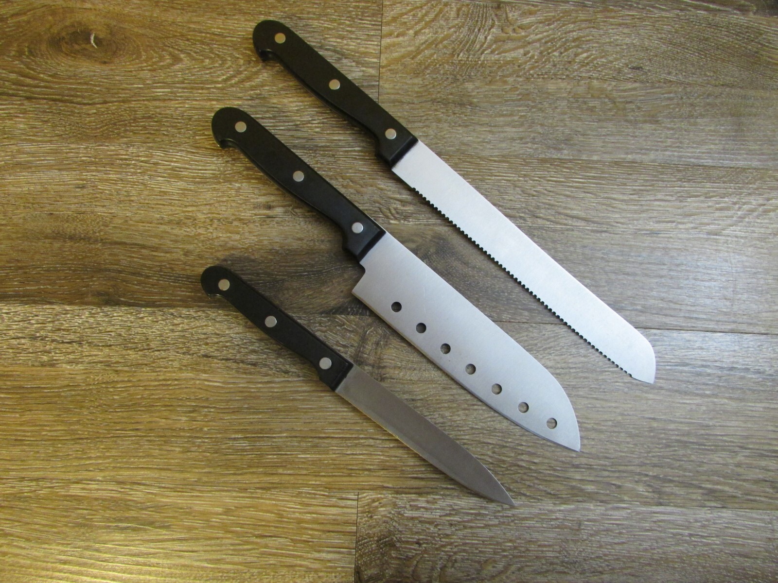 Genichi Shimada Knives: Chef’s Knife 6.5″ Bread Knife 7 3/4″ Utility Knife 4 3/4