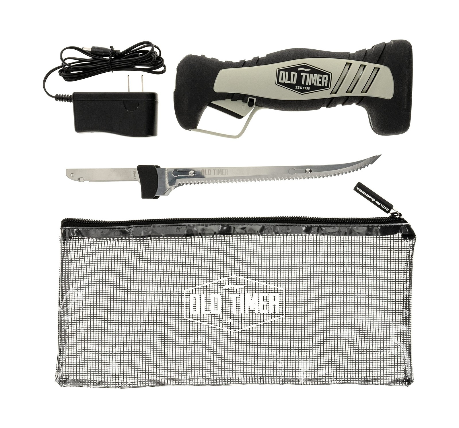 Old Timer Electric Fillet Knife with Rechargeable Battery, 8″ Blade, High Car…