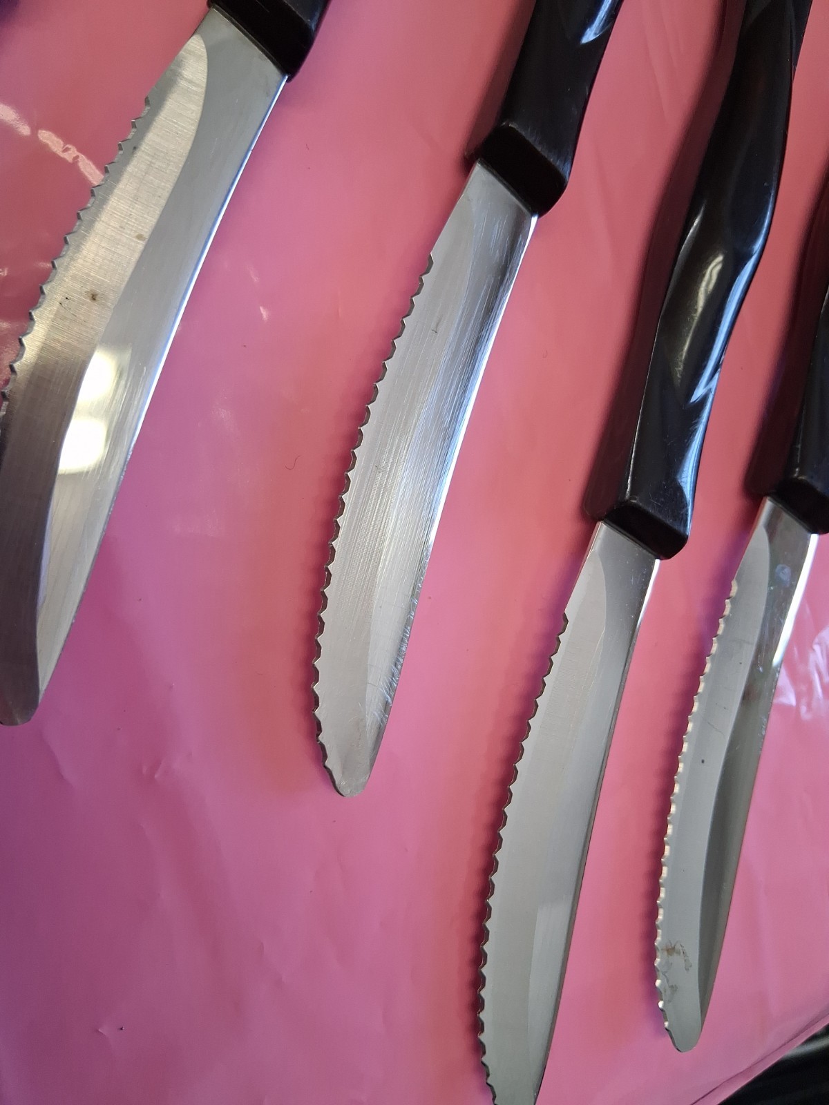 Cutco Knife Set 6 Piece Brown Black With Block Serated 1759