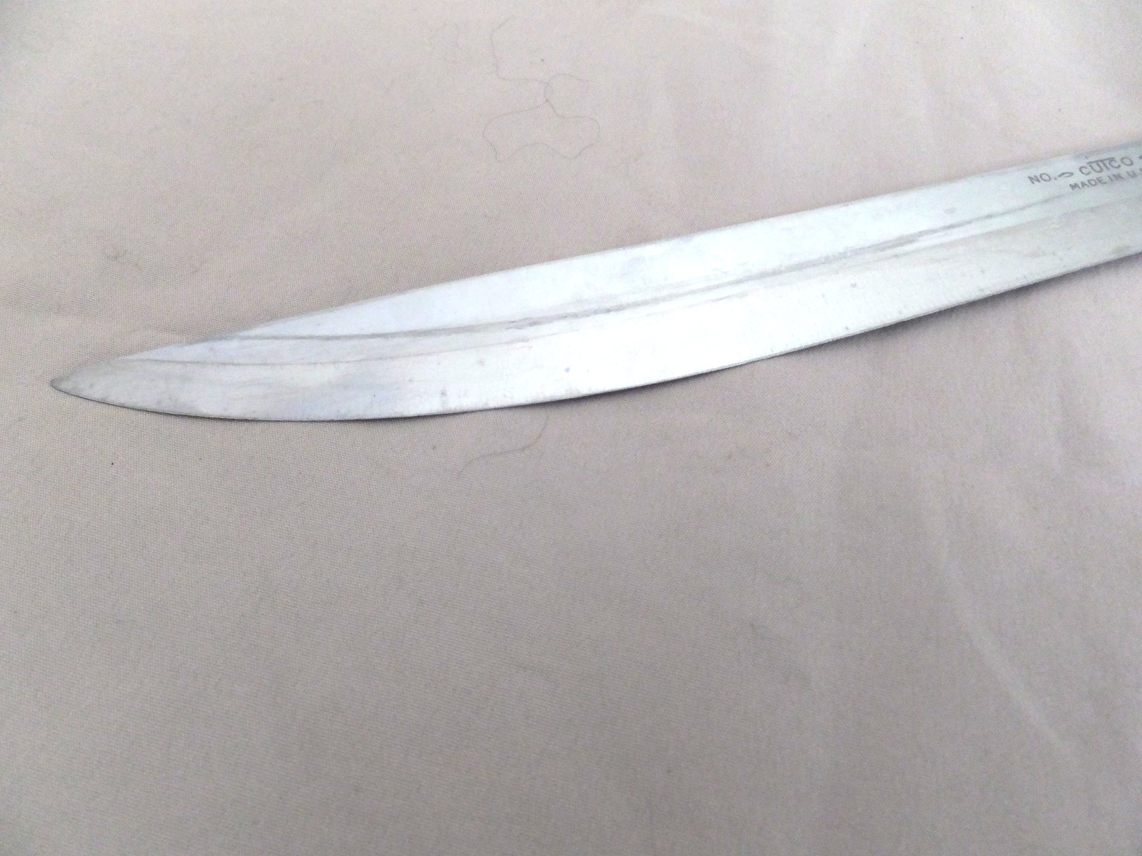 Vintage Cutco No. 23 & 24 Bread Knife & Carving Blade Classic Brown Handle USA
