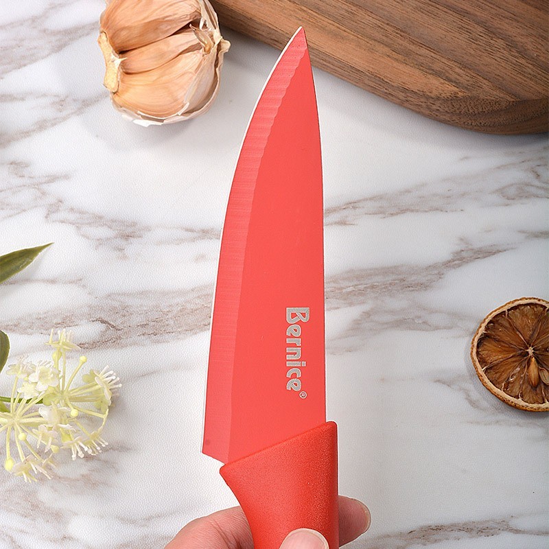 2Pcs Red Kitchen Knife Set Fruit Paring Knife Stainless Steel 5″ & 3.5″ US