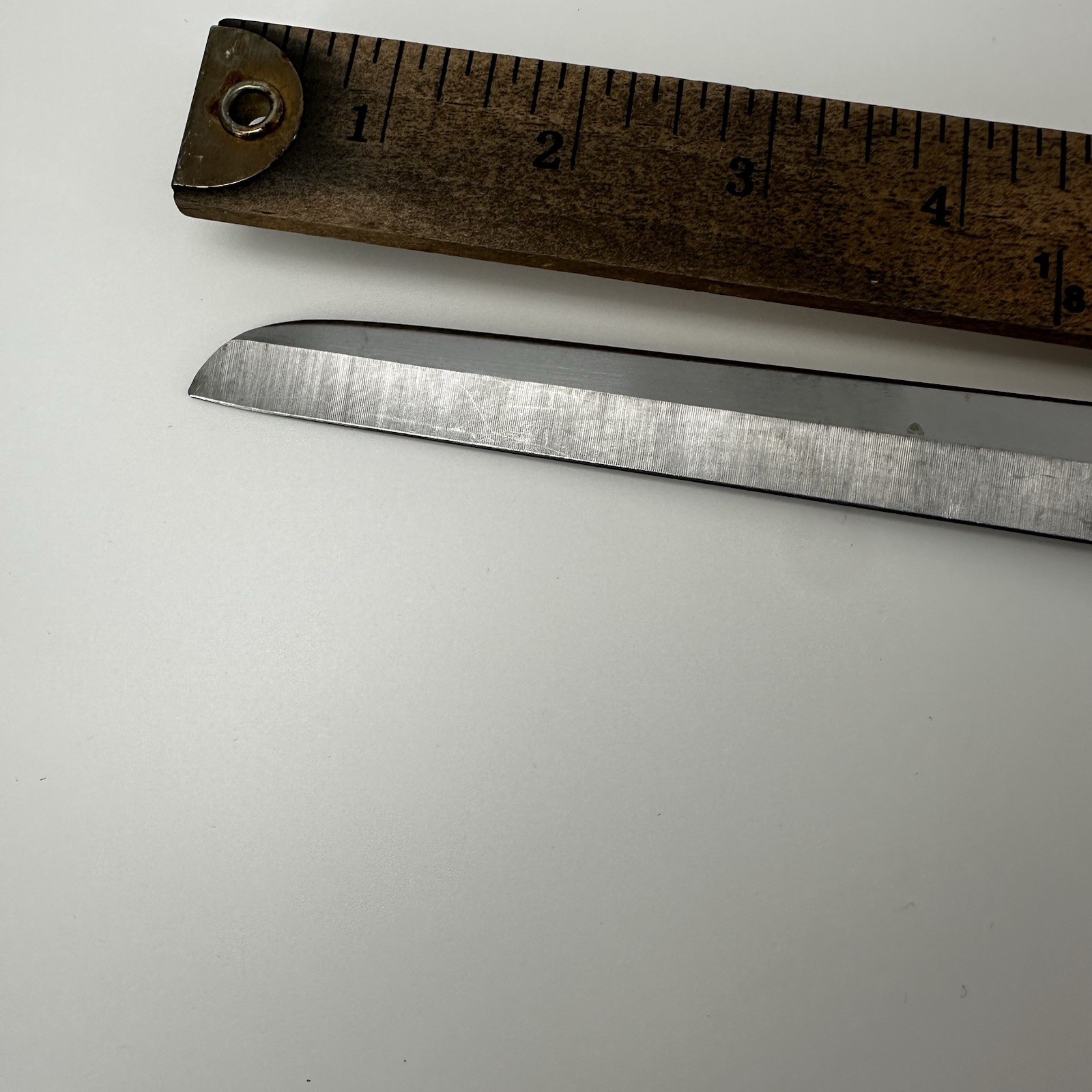 Vtg Maxam Steel Japan Cutlery 10.5 Slicing Carving Knife Wood Handle Full Tang
