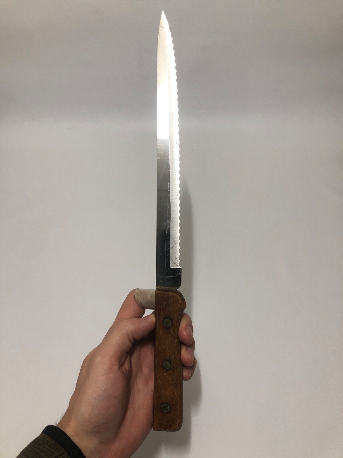 pierre santin knife kitchen chef used bread/serrated 9.5” blade