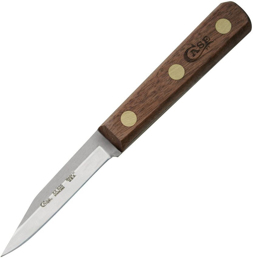 Case XX Kitchen Paring Knife 3″ Stainless Steel Blade Solid Brown Walnut Handle