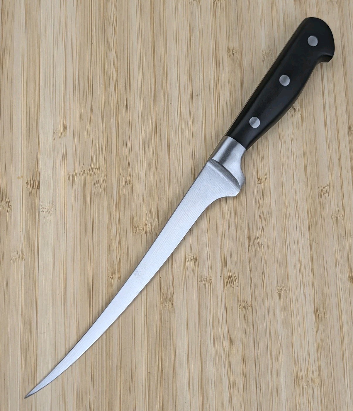 CRAFTED CULINARY 7-inch Flexible FILET Knife, Stainless Steel Blade, Full-Tang
