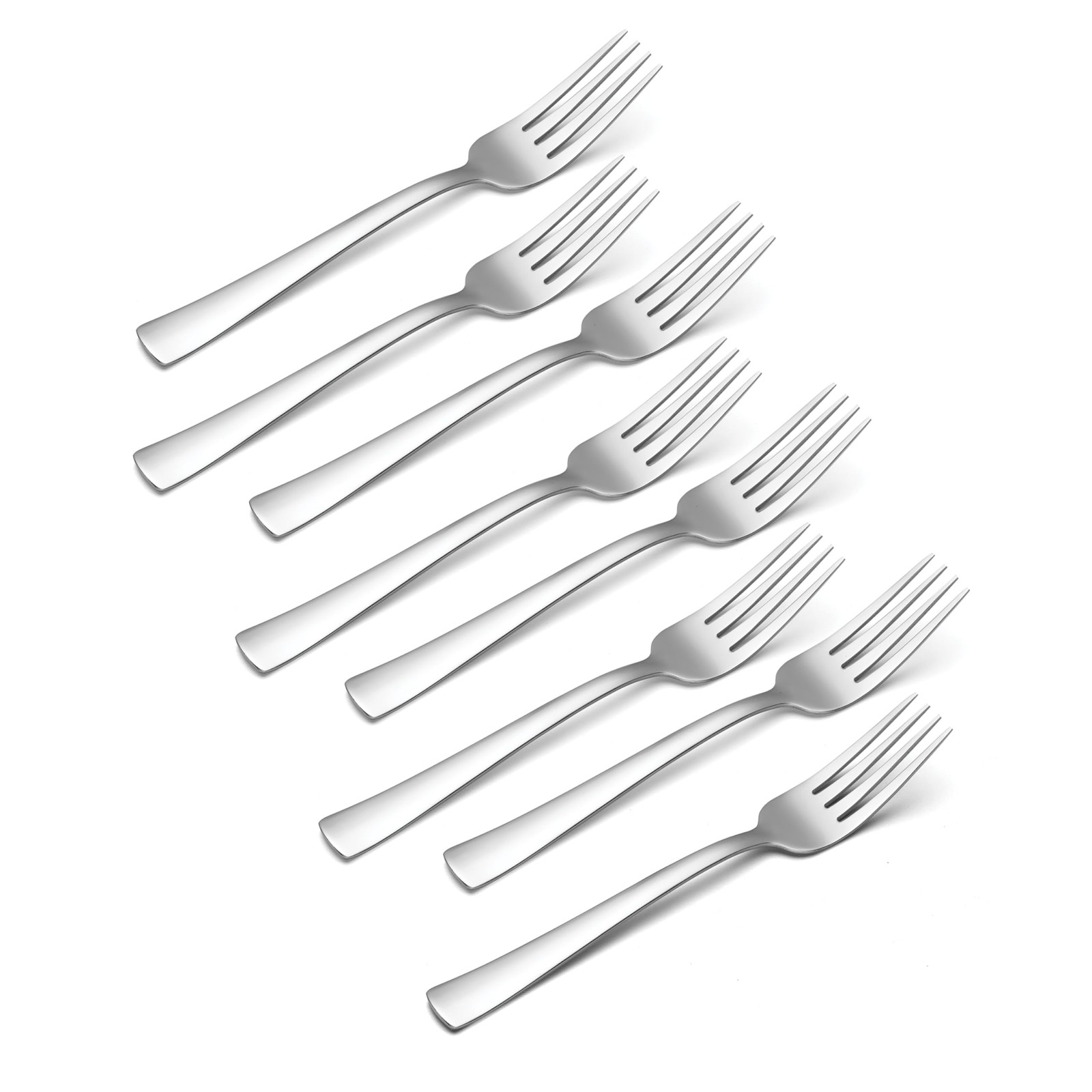 Oneida Zinc Everyday Flatware Dinner Forks, 1.4 x 3.75 x 8.5 inches, Silver