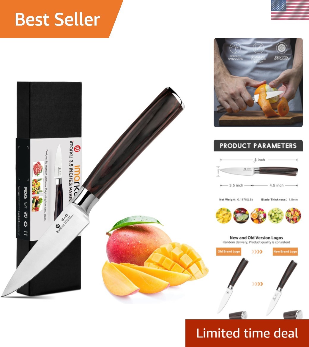 Paring Knife – Paring Knives, 3.5 Inch Small Kitchen Knifes – Japanese High C…