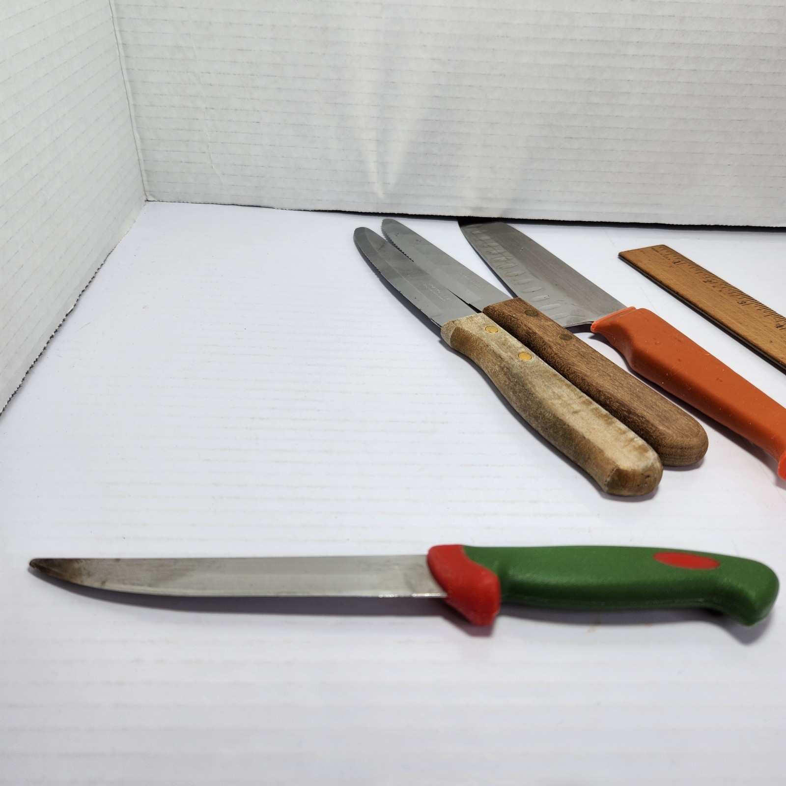 Vintage Lot of 5 Kitchen Knives Rachael Ray Tramontina Pigeon Stainless Mixed