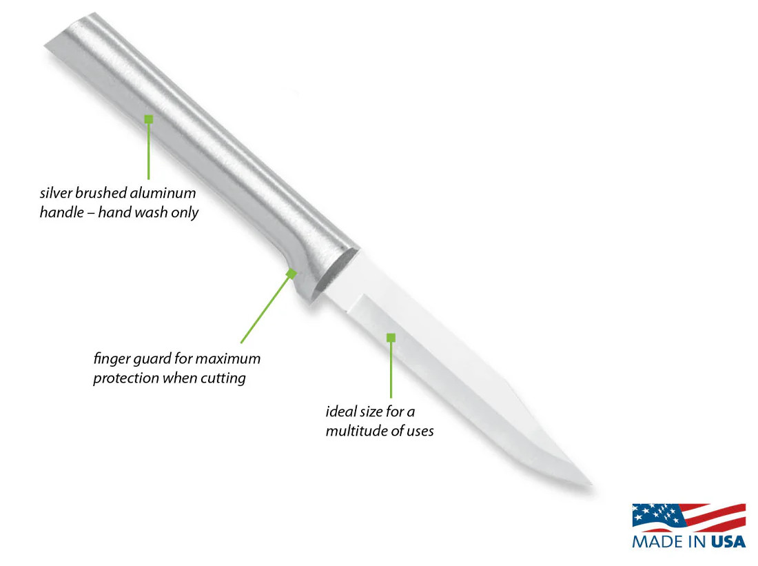 Rada Cutlery Regular Paring Kitchen Knife 3.25″ T420 Steel Blade Aluminum Handle