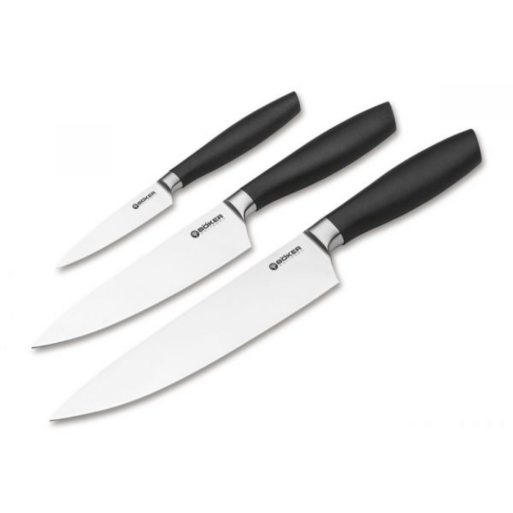 BÖKER SOLINGEN Set of 3 Forged Kitchen Knives – X50CrMoV15 Steel – German Made