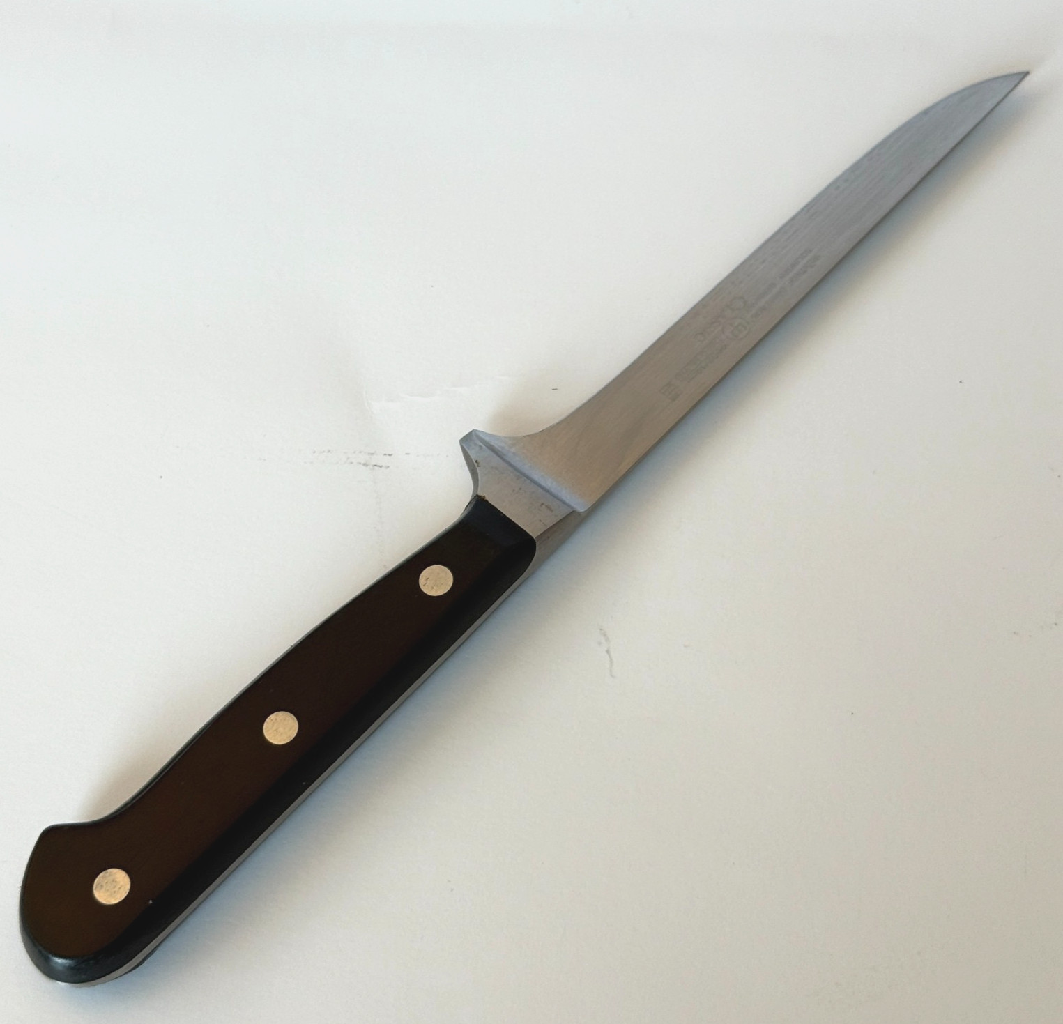 VINTAGE WUSTHOF INOX SOLINGEN GERMANY BLACK CLASSIC BONING KNIFE 5″ 4602/14CM