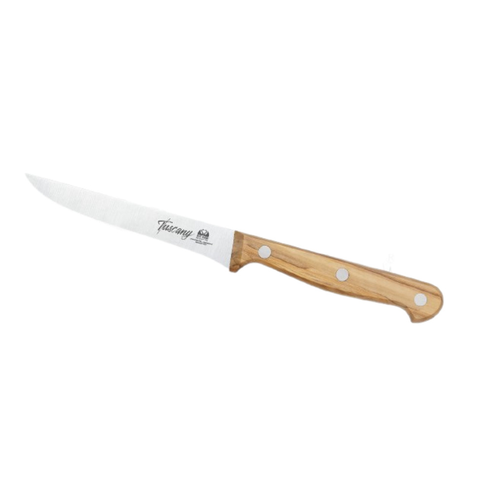 DUE CIGNI Set of 2 Steak Knives – Olive Wood Handle – 4119 Stainless Steel