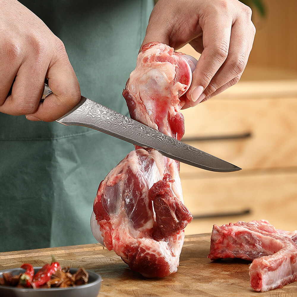 6 Inch Boning Fillet Knife VG10 Damascus Steel Japanese Chef’s Cutting Knife
