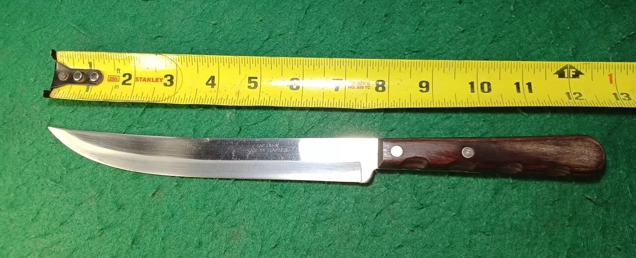 CASE XX Stainless CAP 283-8″ Carving Knife, With Finger Groove Handle