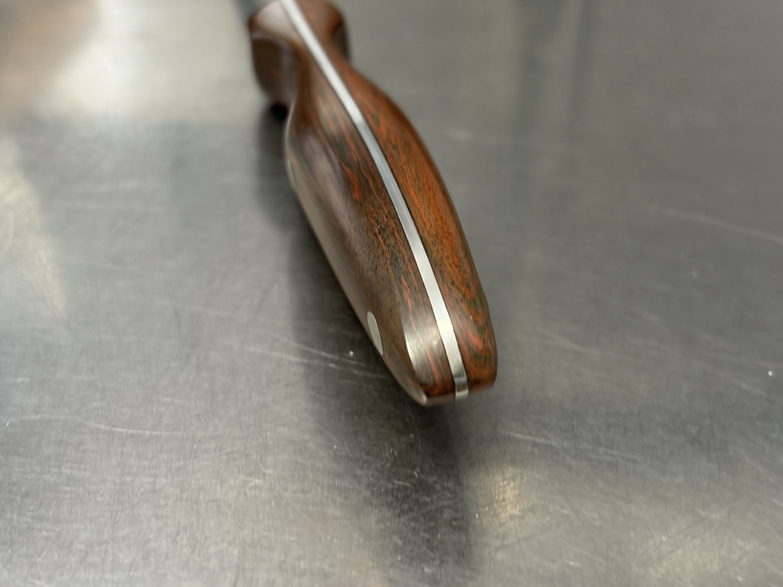 Vintage CUTCO No. 21 Kitchen Knife Classic Wooden Brown Swirl Handle 4 3/8” Trim
