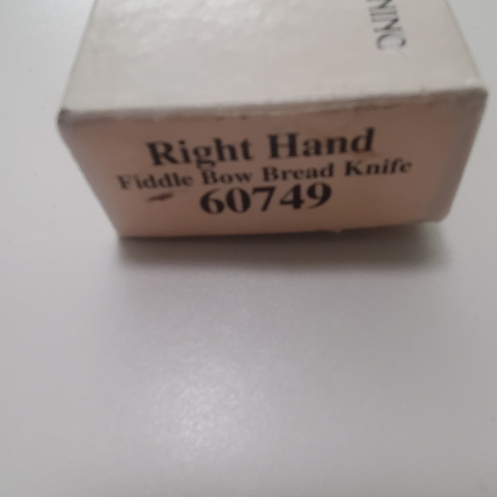 Vintage Fiddle Bow Bread Knife Right Hand 60749 With Retail Box